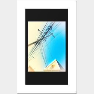 Oblique Attic and electric cables Posters and Art
